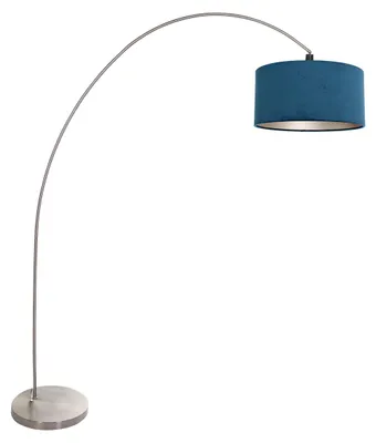 Produktbild von Stehlampe - stahl - Solva - metall textil - bogenlampe - E27 - 3914ST - Mexlite