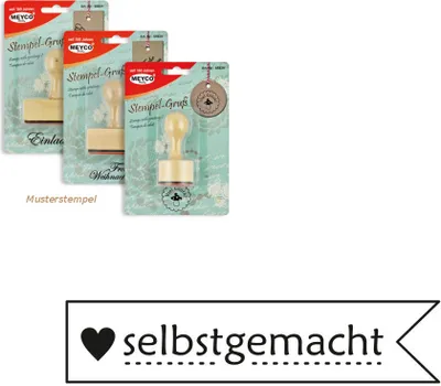 Produktbild von Meyco Holz Stempel "selbstgemacht" 60 x 13 mm