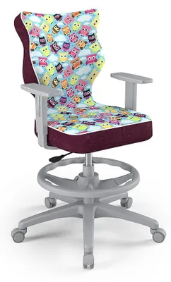 Zdjęcie produktu dla Krzesło Wzrostowe Dla Dzieci I Młodzieży, Ergonomiczne Krzesło Do Biurka, Dostępne W Zakresie Wzrostu 159-188 Cm, Kolor: Szary, Model: Storia 32, Z Podniesionym Podniesiem Dla Nóg