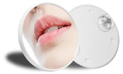 Immagine prodotto di INF Specchio ingranditore HD 15x con ventosa per trucco e rimozione punti neri – Specchio cosmetico portatile Bianco