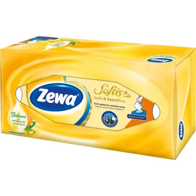 Produktbild von Zewa Softis Weiche Tücher 80 Stück/4 Stck.
