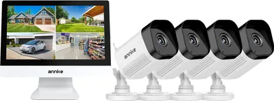 Produktbild von Sicherheitskamera, 8MP Auflösung, Nachtsicht bis zu 100 Fuß, 4PCS 5MP Kameras
