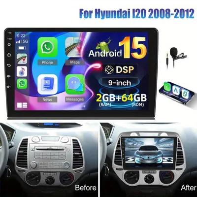 Productafbeelding van Autoradio voor auto met 9 inch HD touchscreen, navigatie en draadloze CarPlay