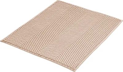 Produktbild von Kleine Wolke Badteppich ZIGZAG Sandbeige 50 x 60 cm