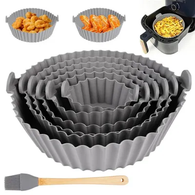 Image de Moules en silicone pour friteuse à air, lot de 6, différentes tailles