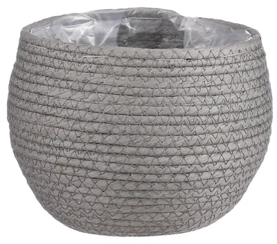 Produktbild von Mica Übertopf Korb Jorck Ø 18 x 15 cm grau