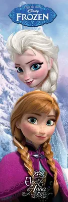 Image de FROZEN - La reine des Neiges - Elsa / Anna - 53X158cm - Affiche Poster