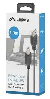 Image de Lanberg ca-usba-15cu-0010-bk câble usb 1m 2.0 usb a->usb-b noir