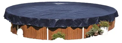 Produktbild von Sommer-und Winterabdeckplane für Pools, oval, 7,3 x 3,7 m, blau-schwarz