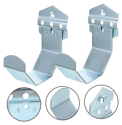 Produktbild von 2 Stück Metall Lochwandhaken zum Aufhängen für Werkzeuge und Garage