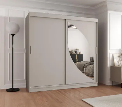 Obrázek produktu pro Šatní skříň 200 cm SUDENA s posuvnými dveřmi - kašmírová