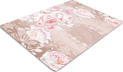 Produktbild von Stuhlunterlage Bürostuhlunterlage 120 cm x 90 cm Bodenmatte Bürostuhlunterlage - Weiße Rosen