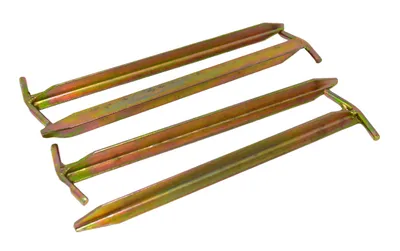 Produktbild von com-four® 4x Zelt-Heringe aus Stahl - lange und robuste Erdnägel mit T-Profil für Camping und Outdoor - ideal für normalen und harten Boden