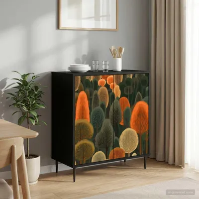 Image de vidaXL Meuble de rangement ZAANDAM, noir, imitation chêne, 69 x 33 x 76 cm