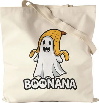 Produktbild von Boonana Lustiges Bananen-Geistmotiv Jutebeutel Geschenkidee witziges Design Halloween