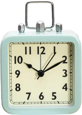 Produktbild von Minimalistischer quadratischer Retro-Wecker mit geräuschlosem Quarzwerk, geeignet für Büro oder Schlafzimmer
