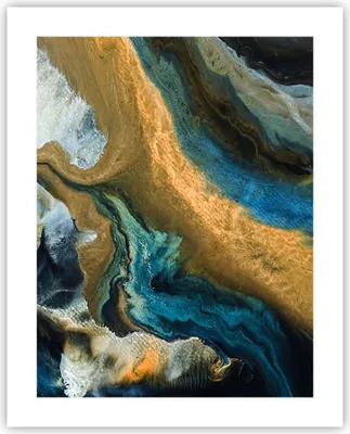 Produktbild von Poster - Poster ohne Rahmen - Abstraktion verschüttet Gold - 40x50 cm - Wand Bild - Wanddeko - Wandbilder - Kunstposter - Wandposter - Bilder - Kunstdruck - Wanddekoration - Wandbild - P2XPA40x50-4431