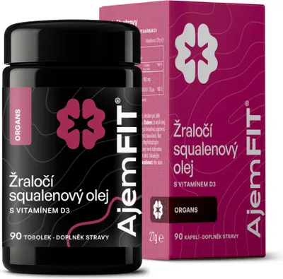 Obrázek produktu pro AjemFIT Žraločí Squalenový Olej s vitamínem D3 - 90 tobolek