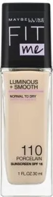 Produktbild von Maybelline Fit Me! Luminous + Smooth Foundation Flüssiges Make Up für eine einheitliche und aufgehellte Gesichtshaut 110 Porcelain 30 ml