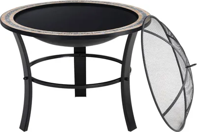 Productafbeelding van Mozaïek vuurkorven, rond, 82 cm diameter, staal met poedercoating