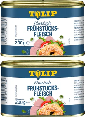 Produktbild von TULIP 2x 200g Frühstücksfleisch Original Dänische Delikatesse in Konservendose