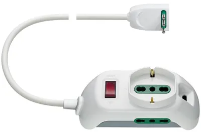Image de VIMAR, multiprise avec disjoncteur différentiel de protection bipolaire "Sicury", 1 prise