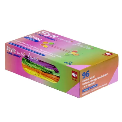 Produktbild von AMPri StyleTutti Frutti Nitrilhandschuhe bunt 96 Stück S