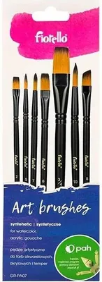 Image de Pinceaux artistiques en nylon, lot de 7