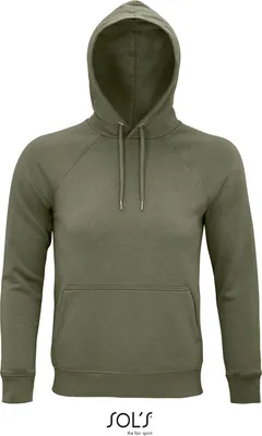 Produktbild von Baumwolle Classics-25.3568 Uni Bio Raglan Kapuzen Sweater Gr. XXL khaki