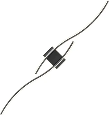 Immagine prodotto di Zd149 Lampada Da Parete Lampada Da Parete Nera 60Cm Bianco Freddo