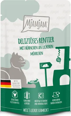 Obrázok produktu pre Mjamjam 125gx12 lahodný sob s kuracím mäsom a chutnou mrkvou