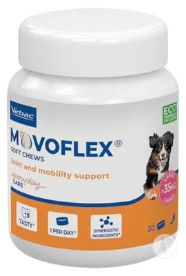 Produktbild von Movoflex Ergänzungsfuttermittel für Hunde Gelenkunterstützung Gr. L 30 Chews
