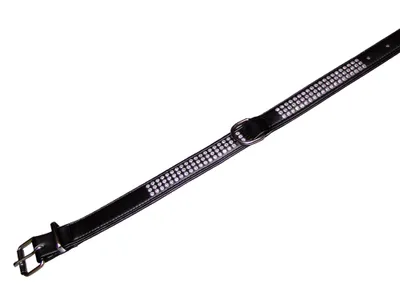 Produktbild von Nobby Crystal, Hund, Standardkragen, Schwarz, Kunstleder, Einfarbig, M-L