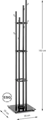 Produktbild von Famanu Garderobenständer Metall - Anthrazit - B 35 x D 35 x H 183 cm