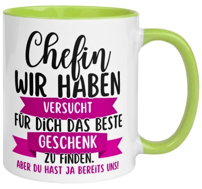 Produktbild von Tasse Chefin – „Wir haben es wirklich versucht“ – Geschenk Becher Chefin