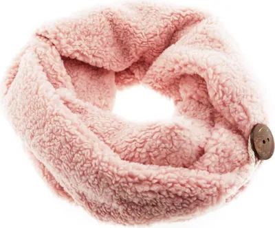 Obrázok produktu pre Príjemná módna šatka s gombíkom, zavinovací šál 30x190 cm na chladné dni Ružová