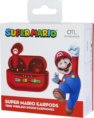 Obrázok produktu pre Biele slúchadlá Bluetooth SUPER MARIO WIRELESS s mikrofónom a ovládaním hlasitosti