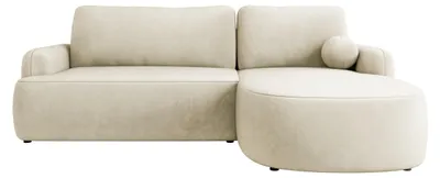 Produktbild von MIRJAN24 Ecksofa Loridu, Wohnzimmmer L-Form mit Schlaffunktion und Bettkasten (Farbe: Magic Velvet 2250, Seite: Rechts)