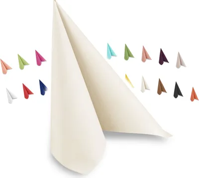 Produktbild von Hypafol Airlaid-Serviette creme | 50 St. | 40 x 40 cm | hochwertiges Material | für Gastronomie und Zuhause