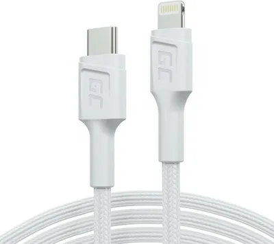Obrázok produktu pre Green Cell KABGC30W, 1,2 m, USB C, USB C, USB 3.2 Gen 1 (3.1 Gen 1), 0,48 Gbit/s, Biela