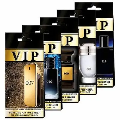 Immagine prodotto di 5 unità di profumatori per auto VIP-MIX, purificatori d'aria per interni, deodoranti per auto, profumatori per auto, alberi profumati per auto, deodoranti per ambienti domestici, accessori per interni auto