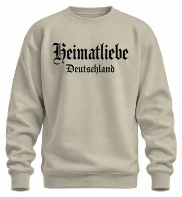 Productafbeelding van Heimatliebe (liefde voor het vaderland), Duitsland, fraktuurlettertype, patriottisch, retro sweatshirt, natuur, XXL