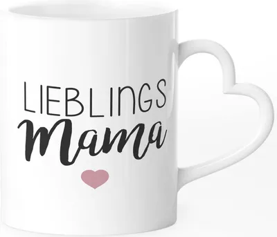 Produktbild von Kaffee-Tasse Geschenk-Tasse Lieblingsmama Geschenk für Mama SpecialMe® weiß Herz-Tasse