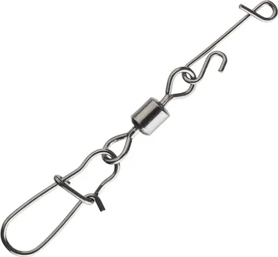 Image de DAIWA No Knot Fast Lock Swivel, mousqueton à émerillon, argenté, avec connecteur sans nœud, 14905-010