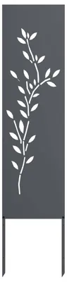 Image de vidaXL Toile pare-vue jardin Floral Anthracite 32 x 140 cm