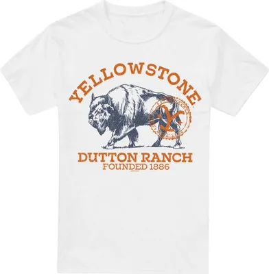Obrázok produktu pre Yellowstone - Tričko "Dutton Ranch" pre mužov TV5702 (3XL) (Biela)