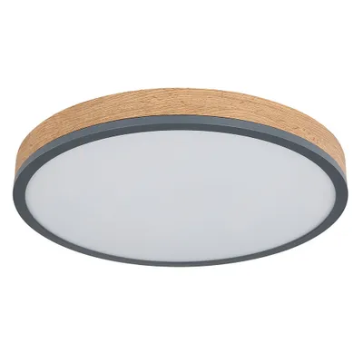 Produktbild von LED Deckenleuchte, Holzoptik, dimmbar, Fernbedienung, D 45 cm