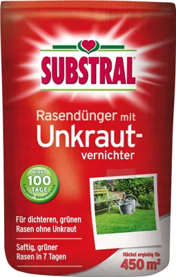 Produktbild von SUBSTRAL® Rasendünger mit Unkrautvernichter für bis zu 450 m² - 9 kg
