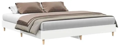Produktbild von vidaXL Bettgestell ohne Matratze Weiß 200x200 cm Holzwerkstoff