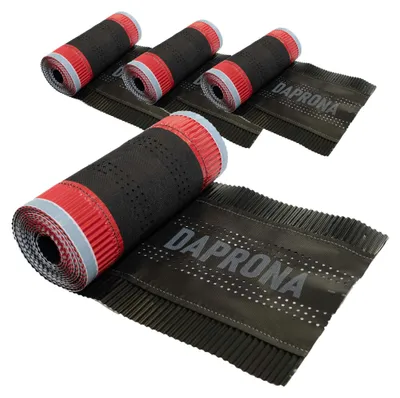 Produktbild von DAPRONA Firstband Alu Super Vent 4 Rollen - 230mm x 5m Schwarz (RAL 9005)    Rollfirst für eine optimale Dachfirst Abdeckung, Super Butylkleber